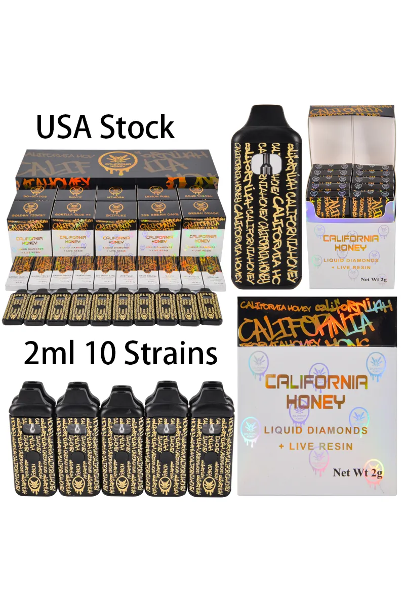 300pcs/lot 2ml California Honey USA Stock 
