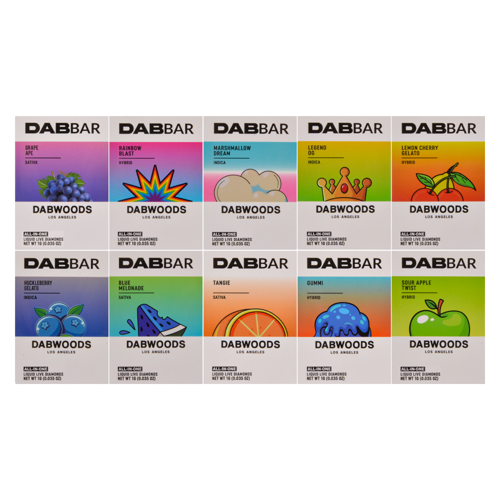 500pcs/lot Dabwoods Dab Bar 1g USA Stock