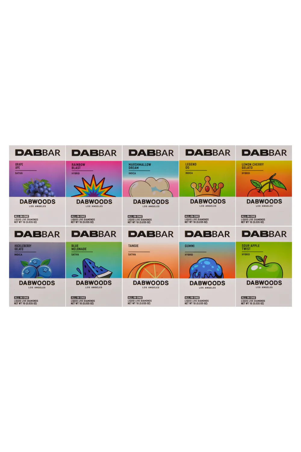 500pcs/lot Dabwoods Dab Bar 1g USA Stock