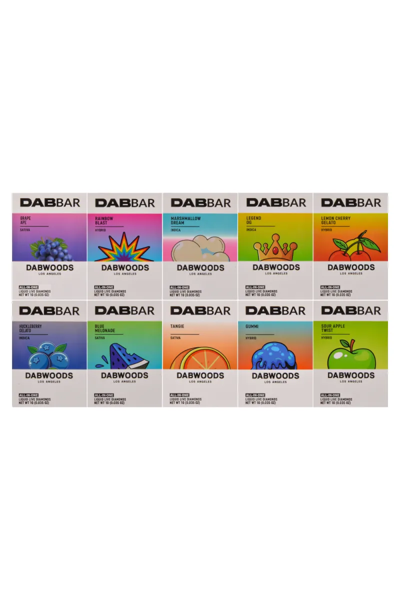 500pcs/lot Dabwoods Dab Bar 1g USA Stock