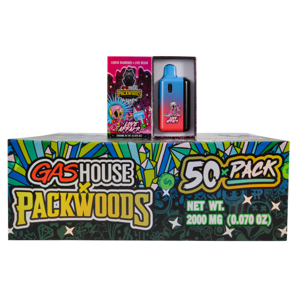 USA 500pcs/lot 2g Gas House x Packwoods V2 With Full Screen