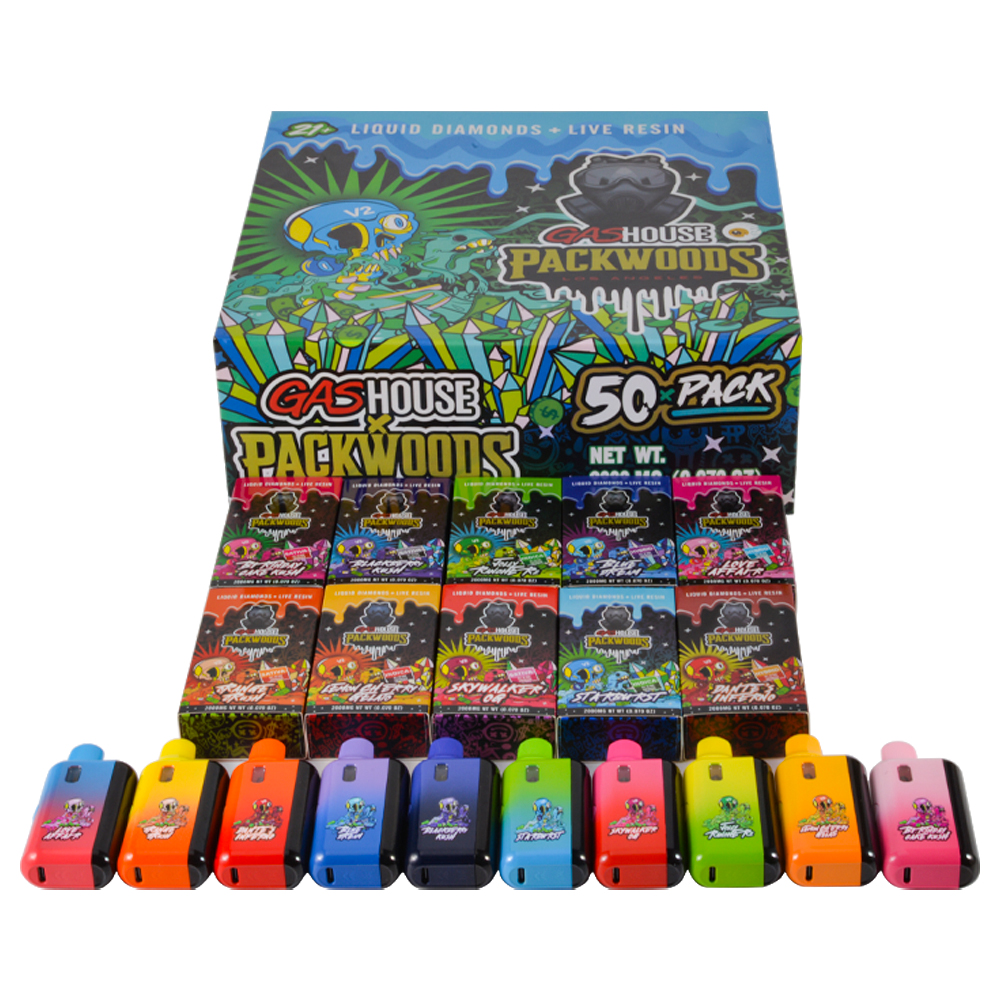 USA 500pcs/lot 2g Gas House x Packwoods V2 With Full Screen
