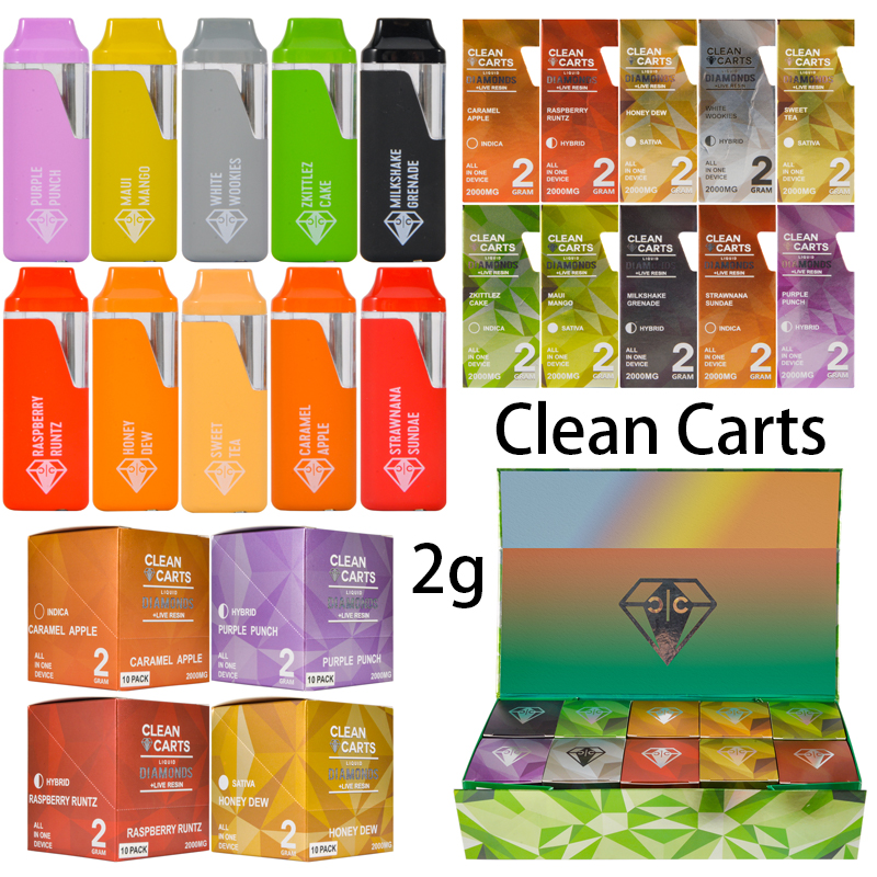 USA Stock 500pcs/lot Clean Carts 2g Disposables