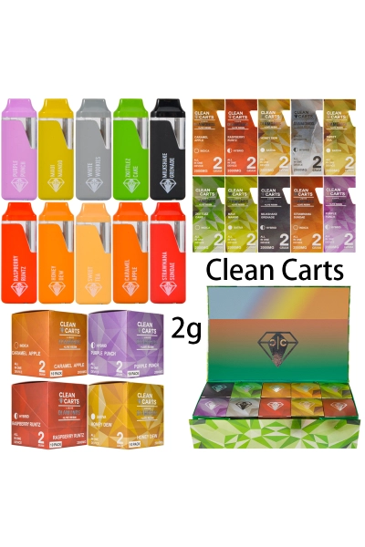 USA Stock 500pcs/lot Clean Carts 2g Disposables 01