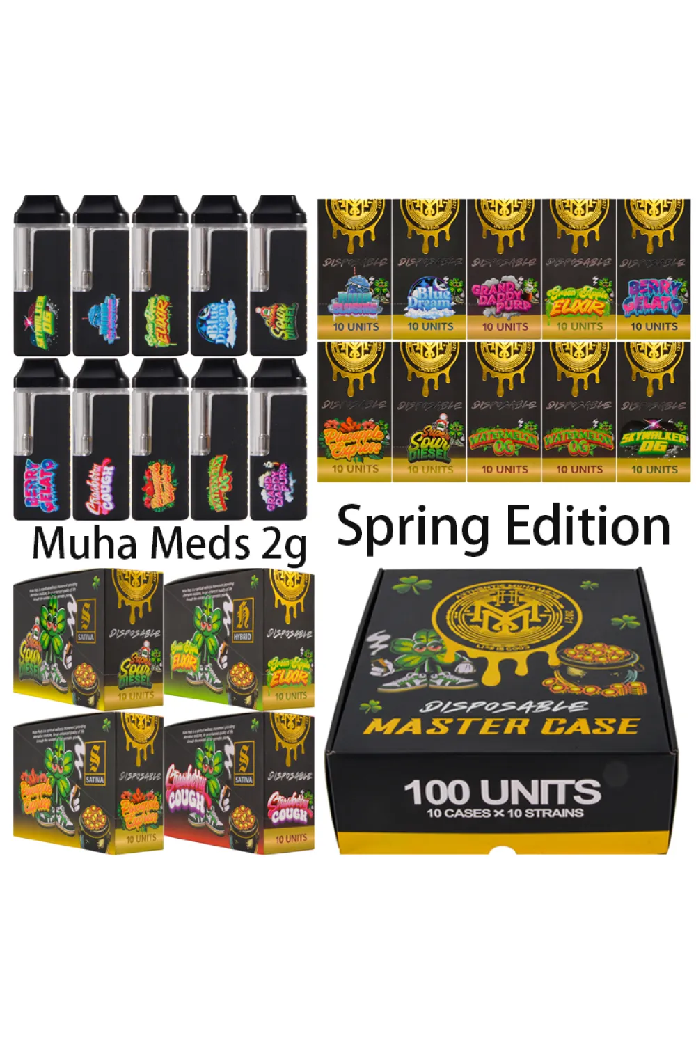 USA 2g Muha Meds Spring Edition Empty Disposable Vape
