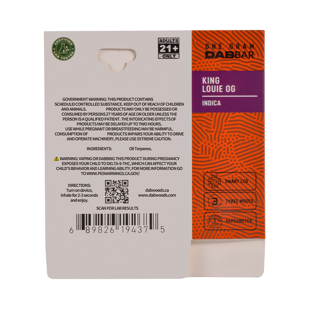 Dabwoods 1ml LED Screen Empty Disposables