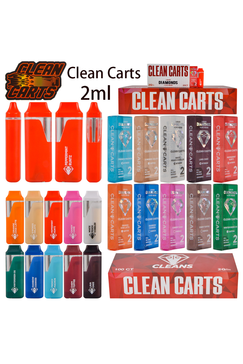 200pcs/lot Clean Carts 2g New Gen Disposable in USA Warehouse