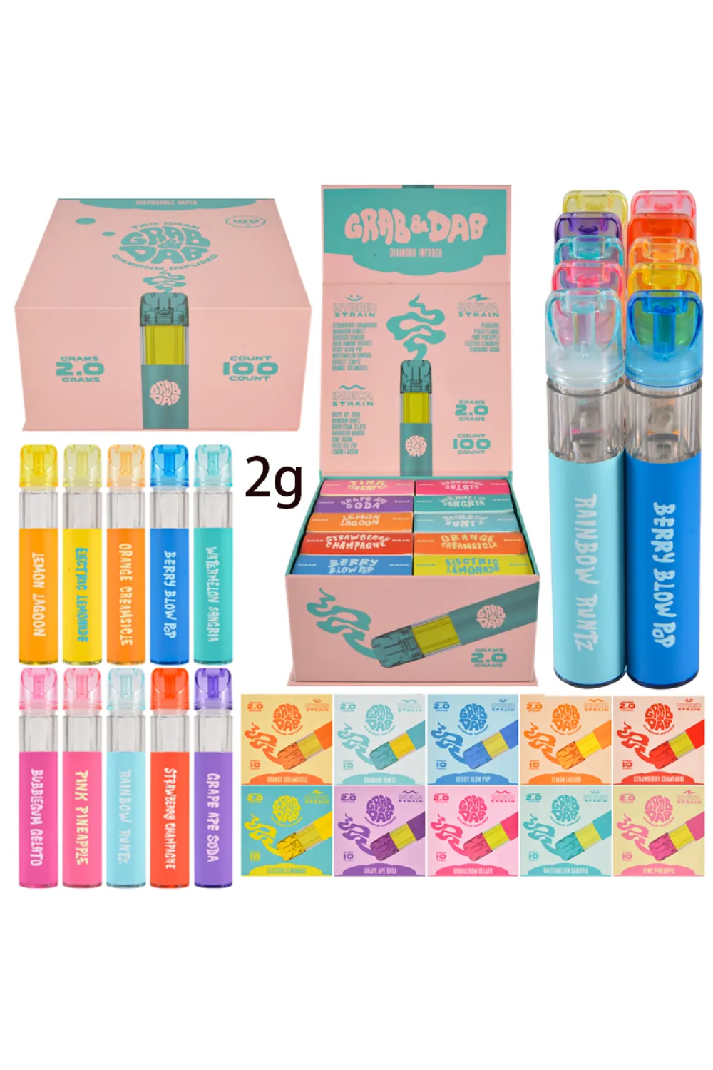New Grab Dab 2ml Live Resin Empty Disposables