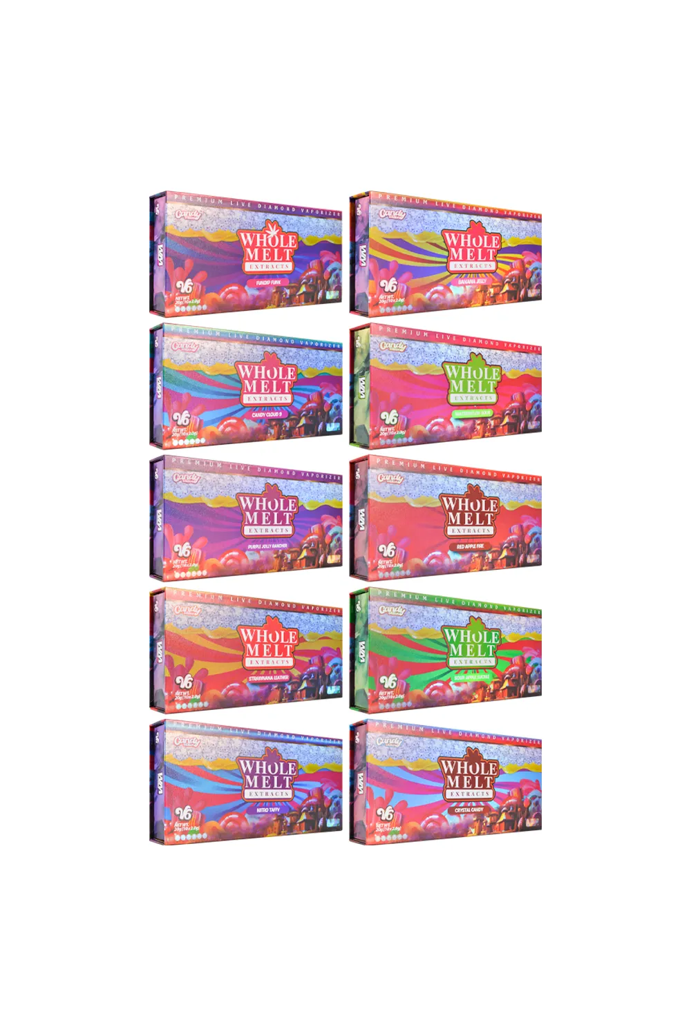 USA 2g Whole Melt Extracts V6 Candy Editon 500pcs/lot