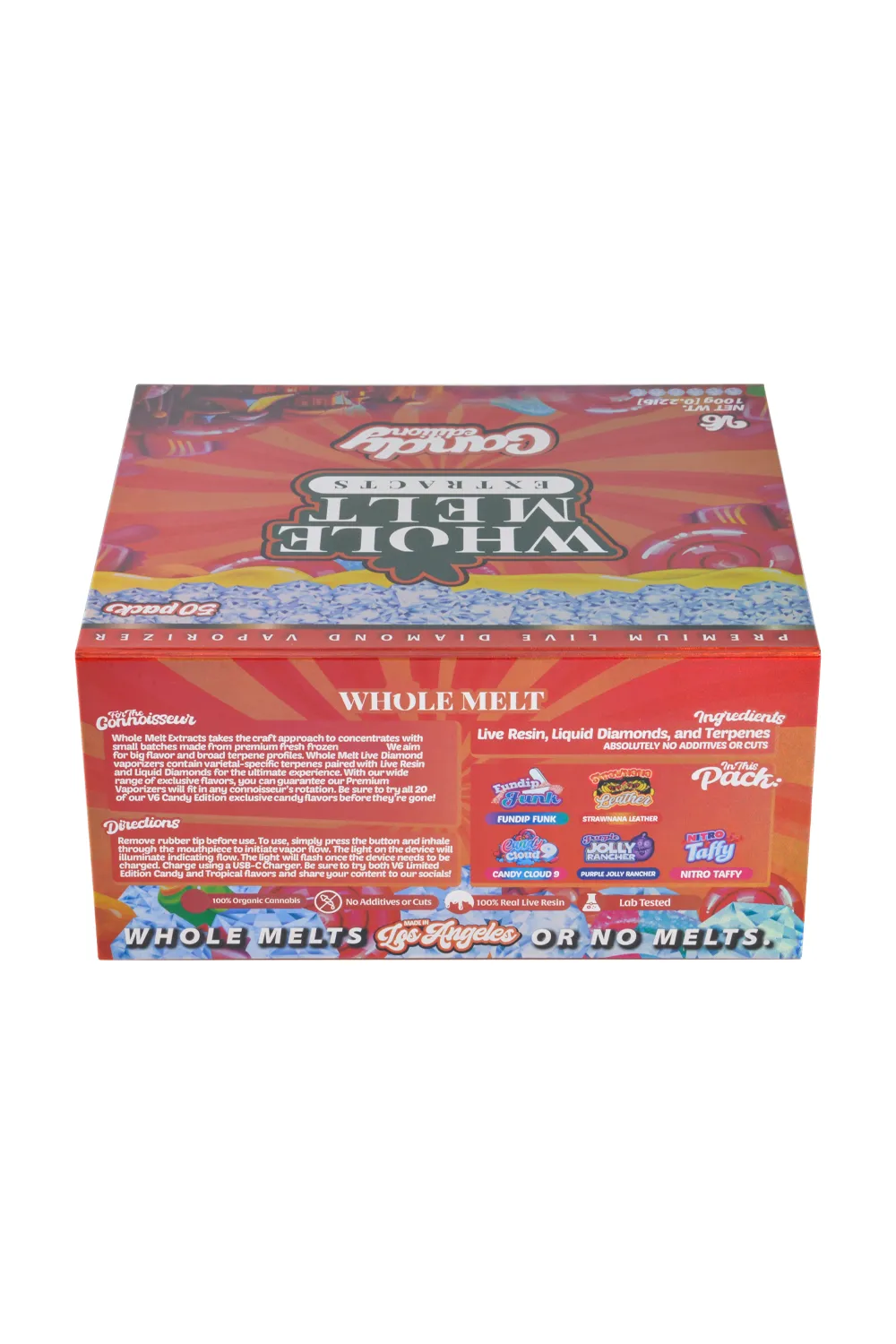 USA 2g Whole Melt Extracts V6 Candy Editon 500pcs/lot