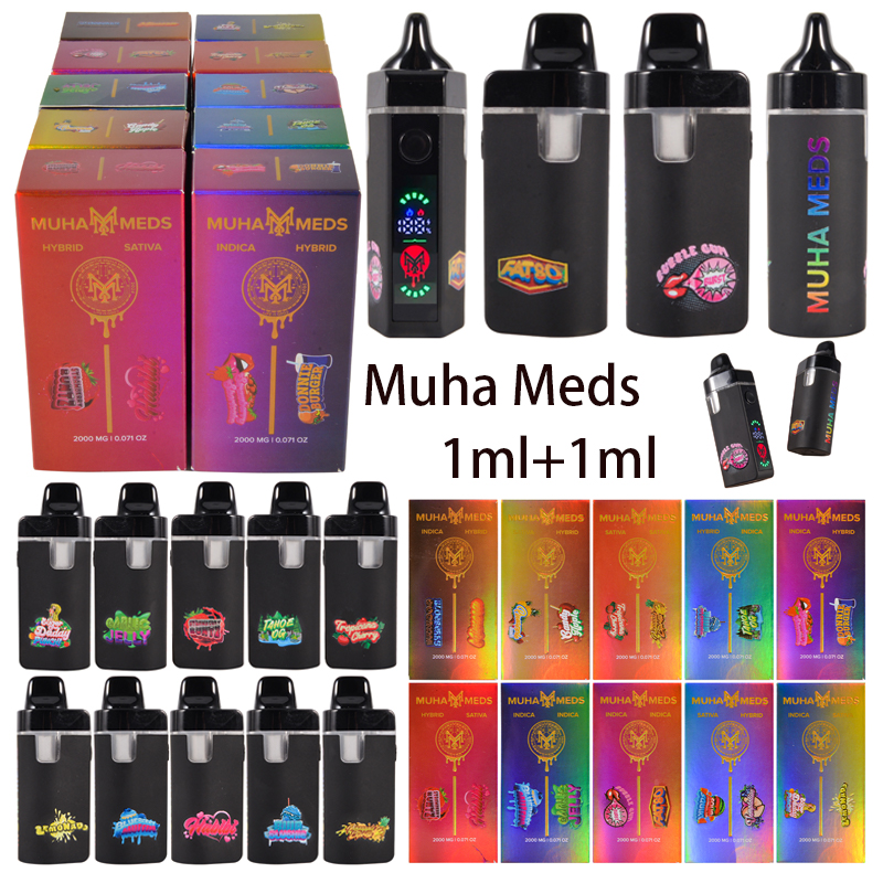 Muha Meds Dual Chamber 1ml+1ml Disposable Vape 100 Packs