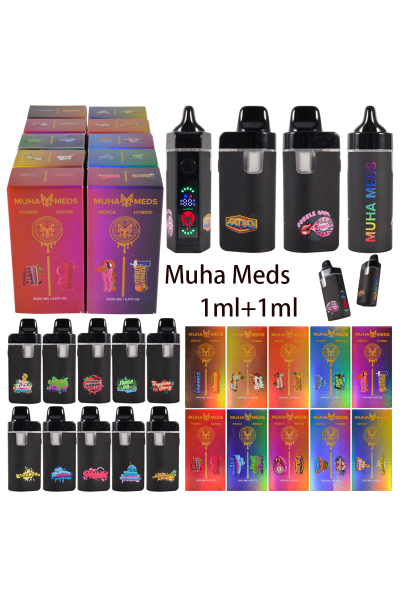 Muha Meds Dual Chamber 1ml+1ml Disposable Vape 100 Packs 01