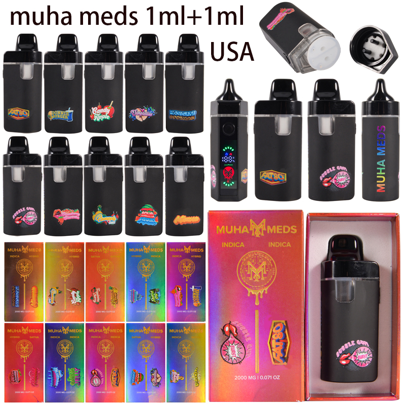 USA Muha Meds 1g+1g 500 Pcak Dual Chamber Dispo