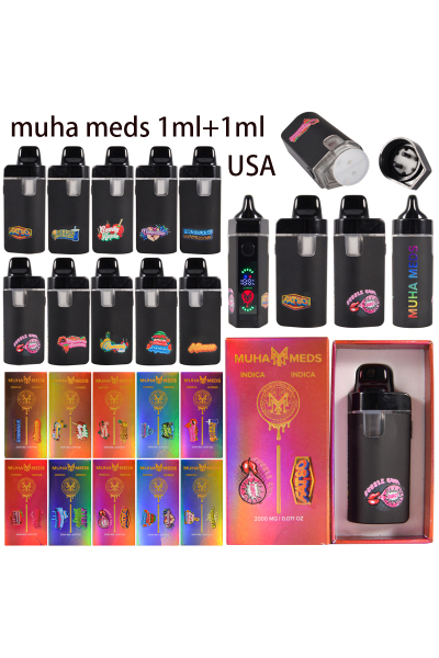USA Muha Meds 1g+1g 500 Pcak Dual Chamber Dispo 01
