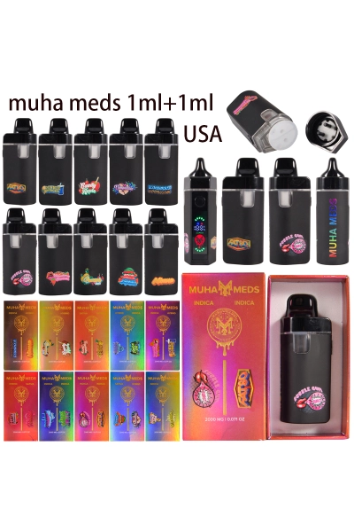 USA Muha Meds 1g+1g 500 Pcak Dual Chamber Dispo 01