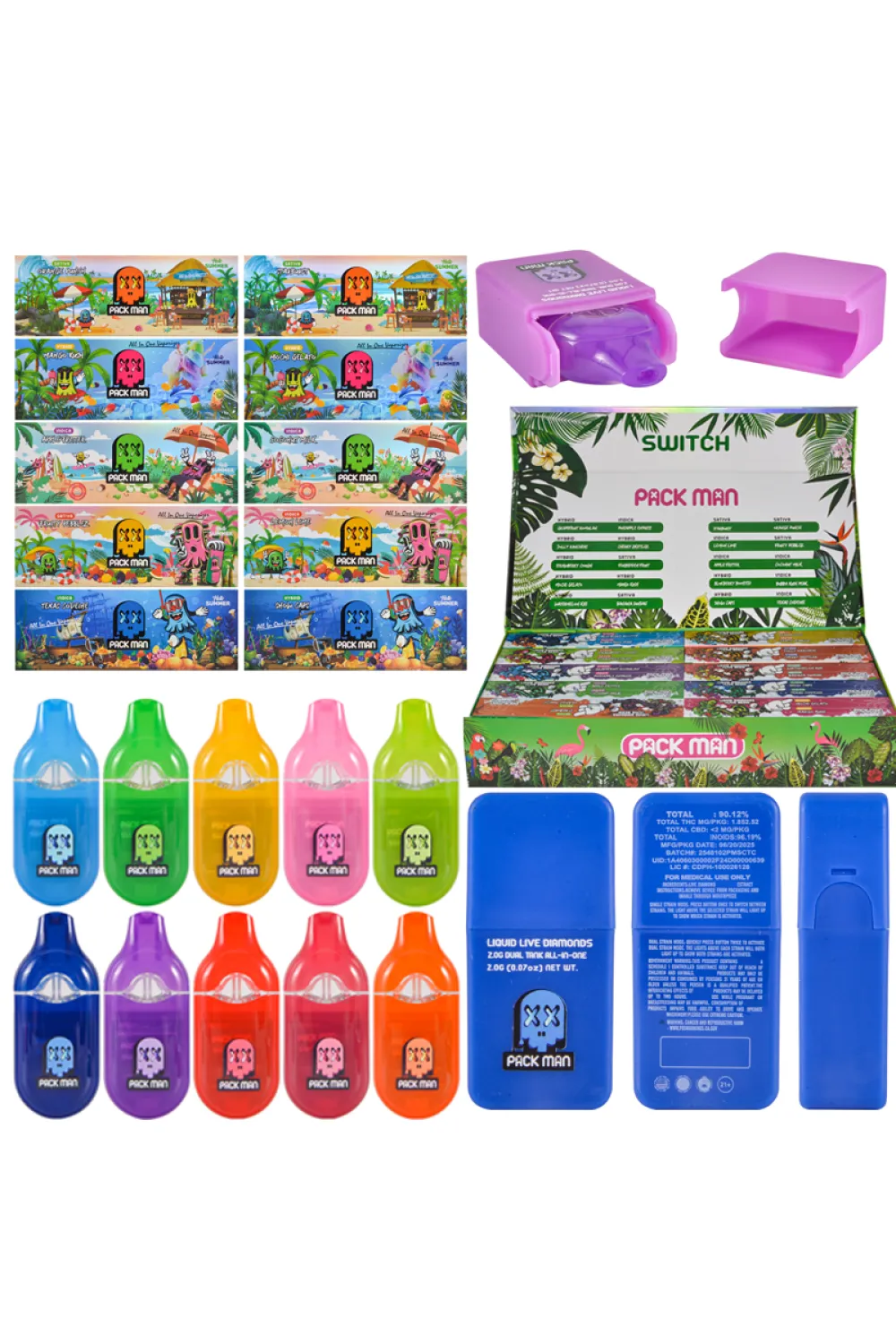 Europ Packman 1g+1g Summer Edition Dual Chamber 200pcs/lot
