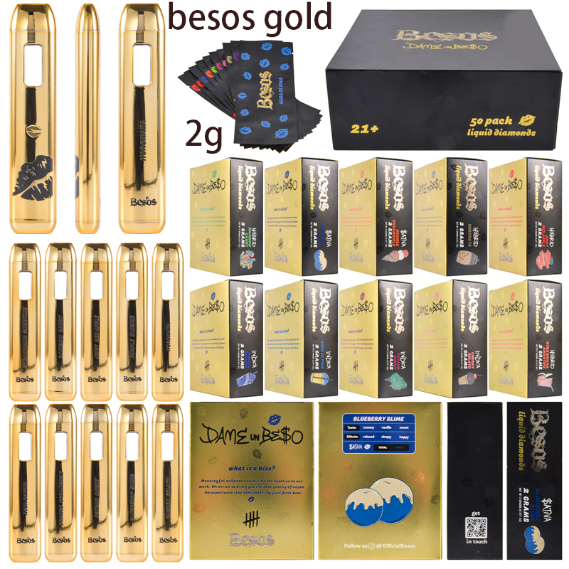 USA Besos Gold 2g Empty Disposable Vape Pen 