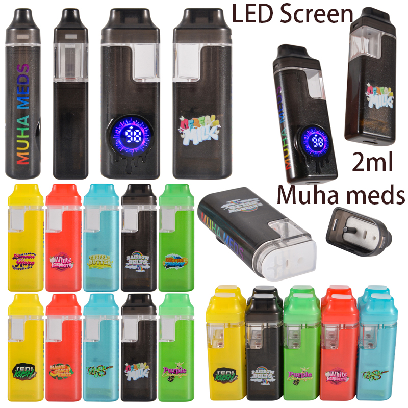 Muha Meds LED Display 2g Empty Disposable Wholesale 100 Packs