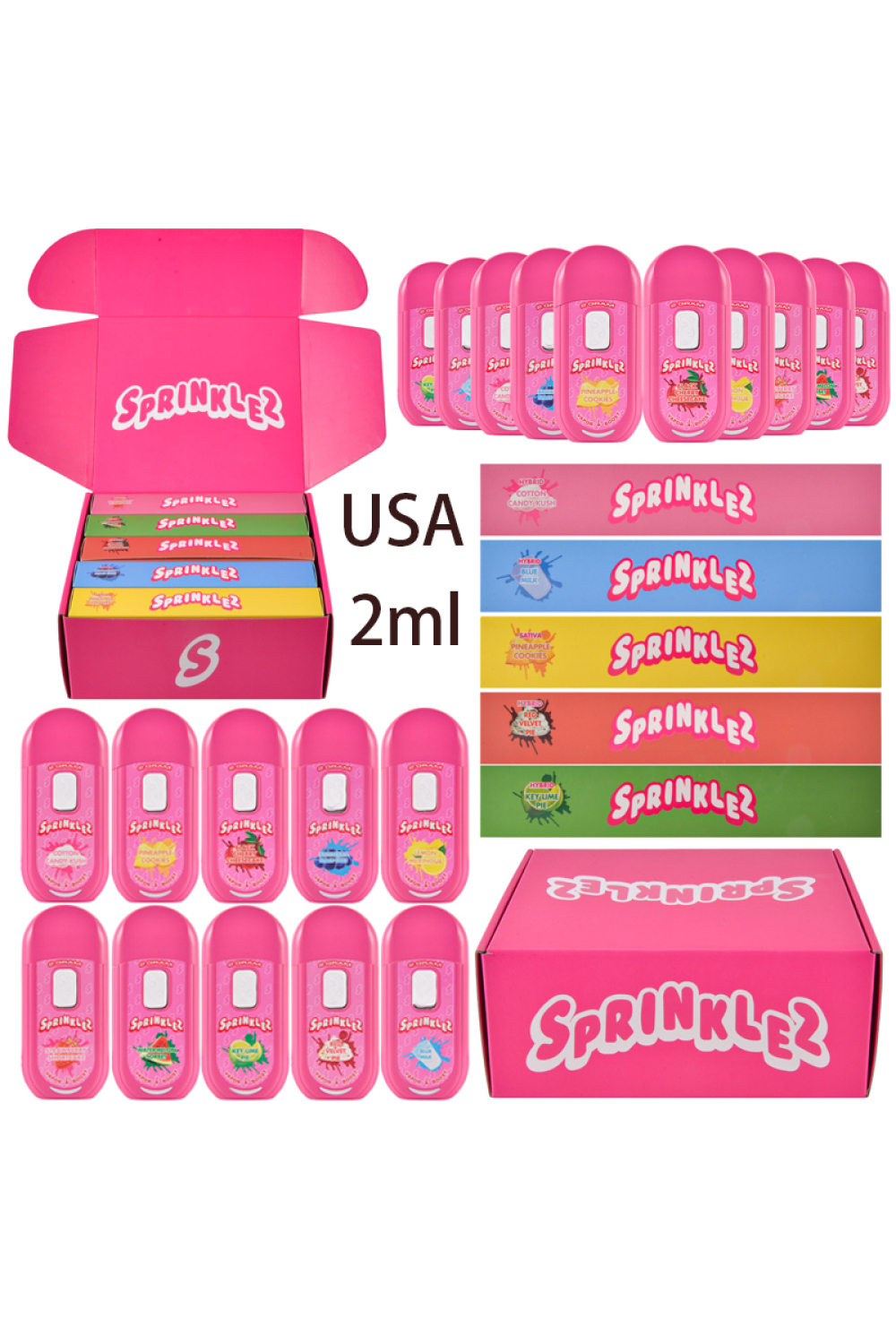 USA 2g Sprinklez Empty Disposables in Bulk