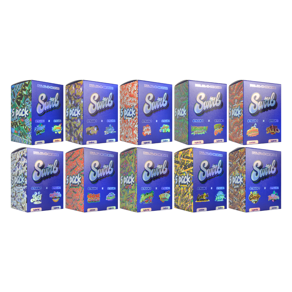 200pcs/lot Swirl 1g+1g Empty Disposable Vape in Europ Warehouse