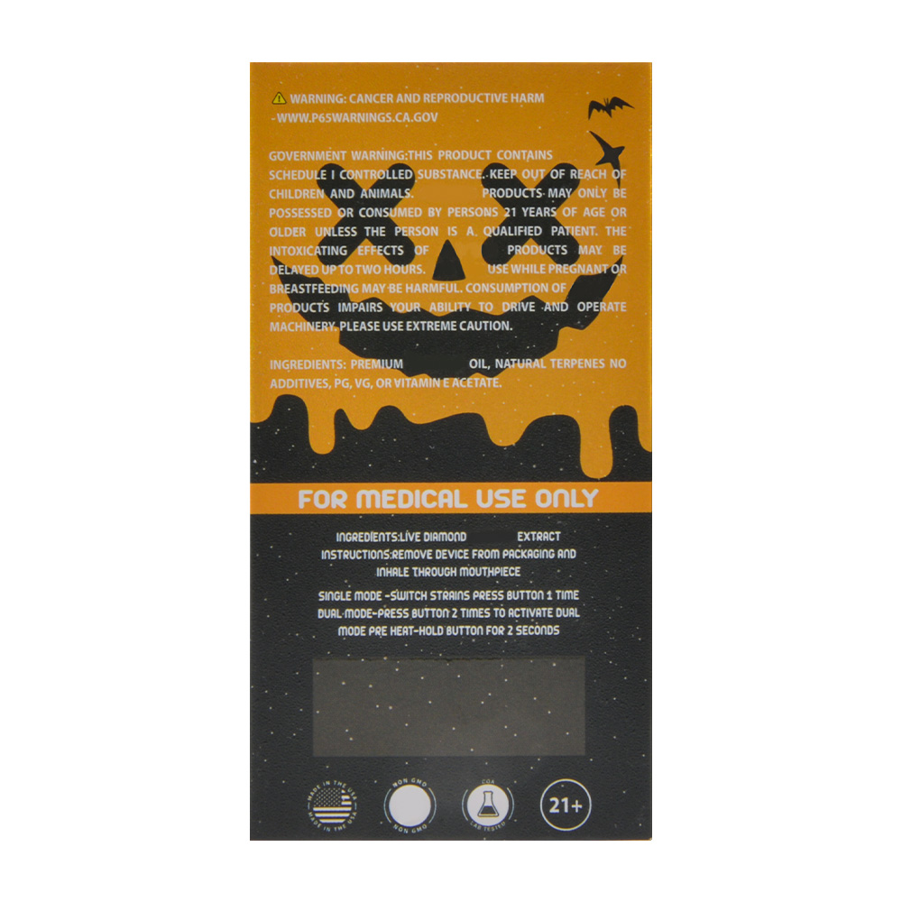 USA Packman Halloween Edition 1g+1g Dual Chamber Empty Vape