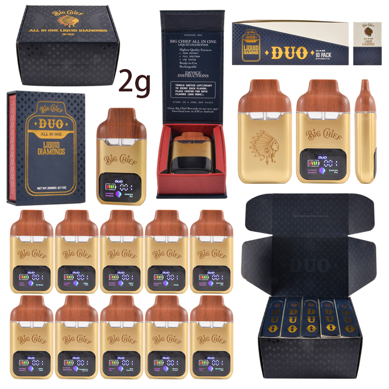 USA Stock Gold Big Chief Dual The HIT 2g Disposables