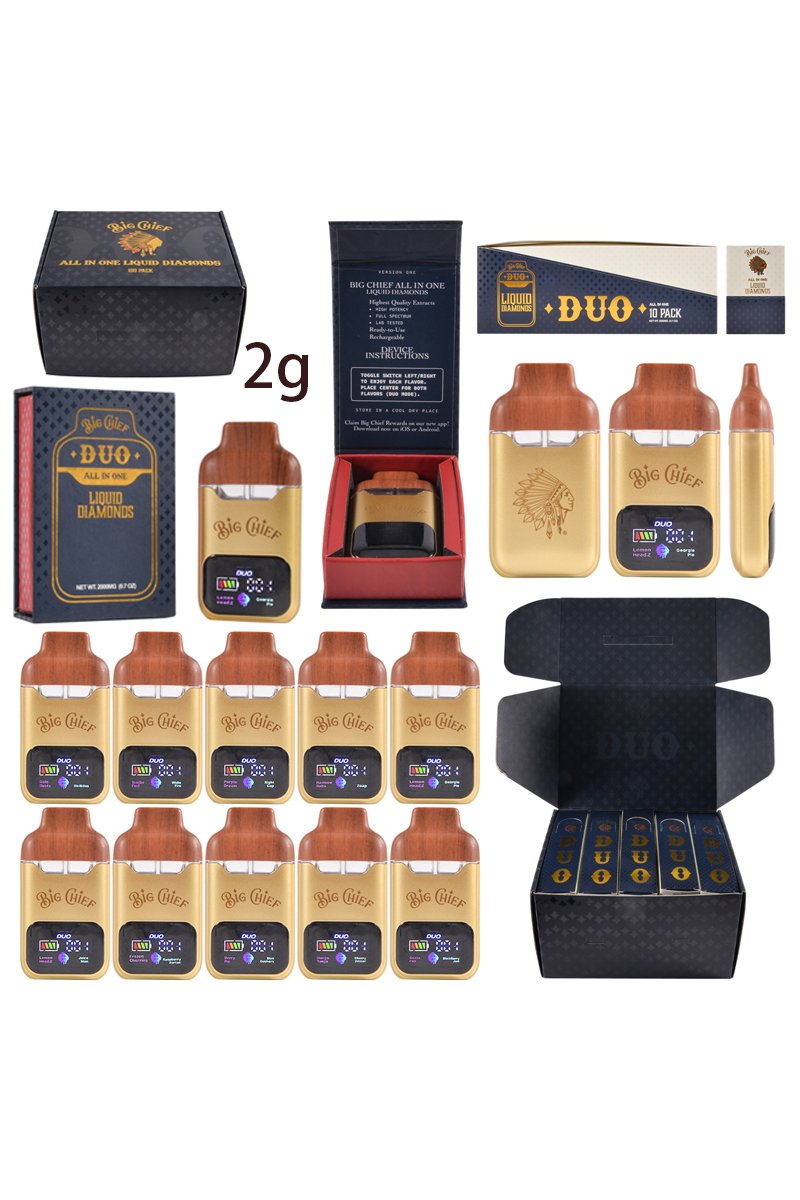 USA Stock Gold Big Chief Dual The HIT 2g Disposables