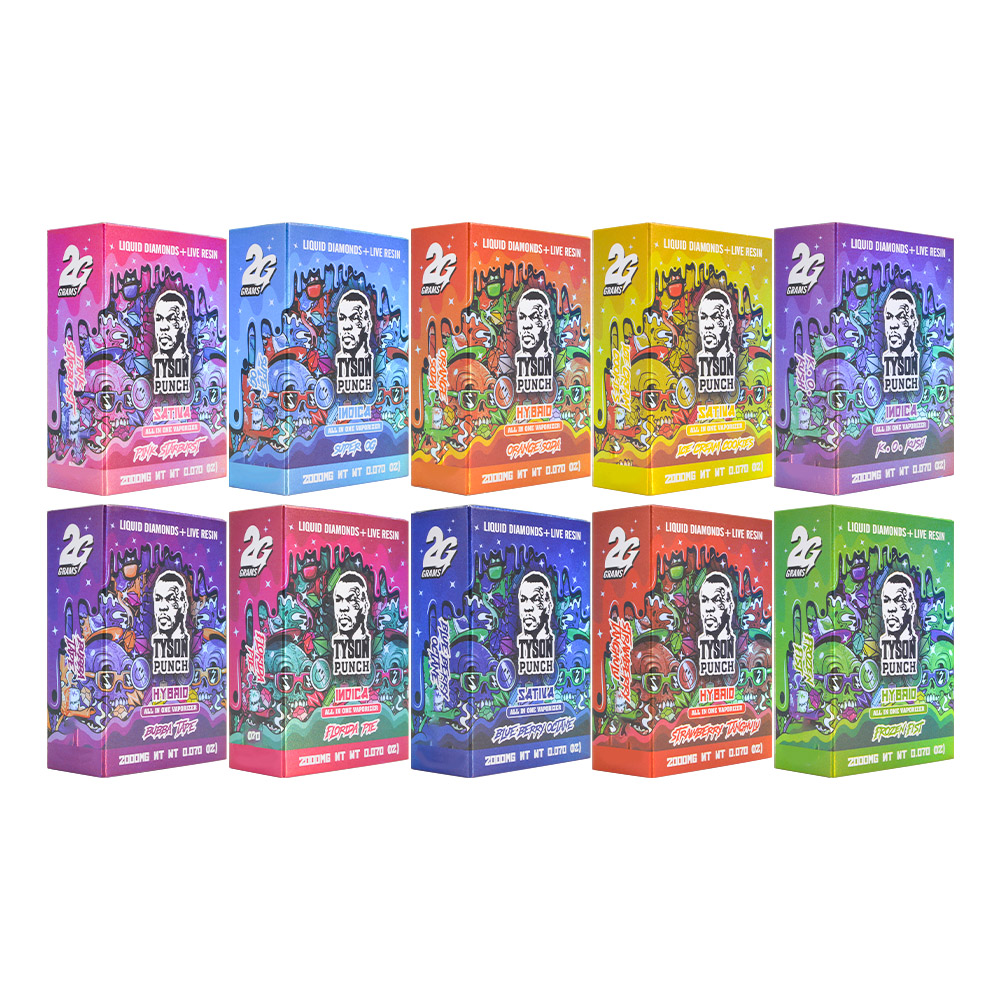 100 Packs Tyson Punch 2g Empty Disposable With LED Screen 