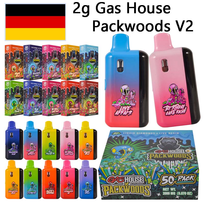Europe Stock Gas House Packwoods V2 2g Empty Vape Dispo
