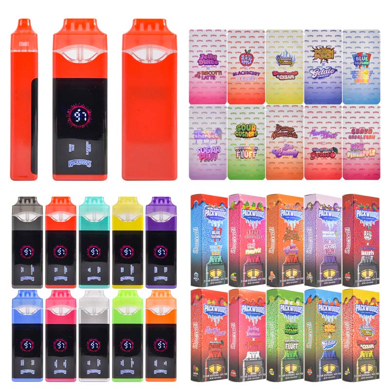 Dual Chamber Packwoods 1g+1g With LED Screen Empty Disposable