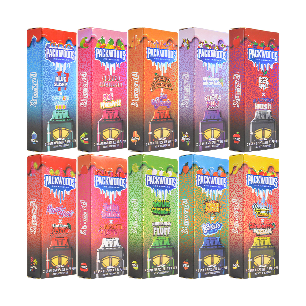 USA 500pcs/lot 2g Packwoods LED Screen Dual Chambers New Vapes