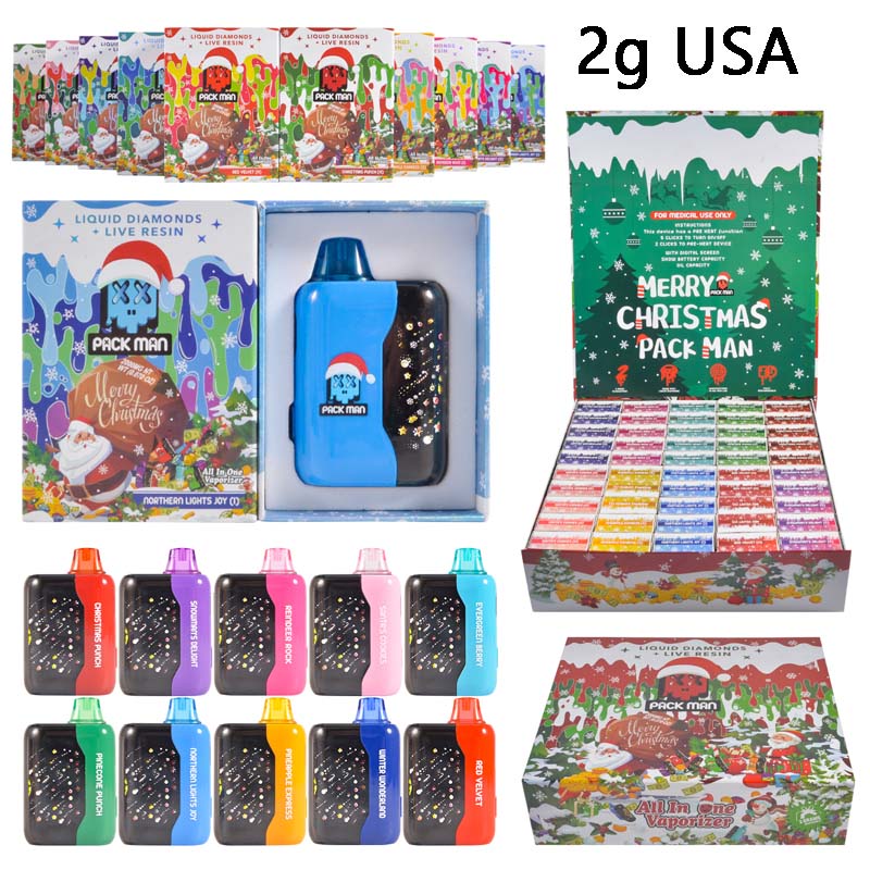 USA 2g Packman Christmas Edition Large LED Vape Dispo