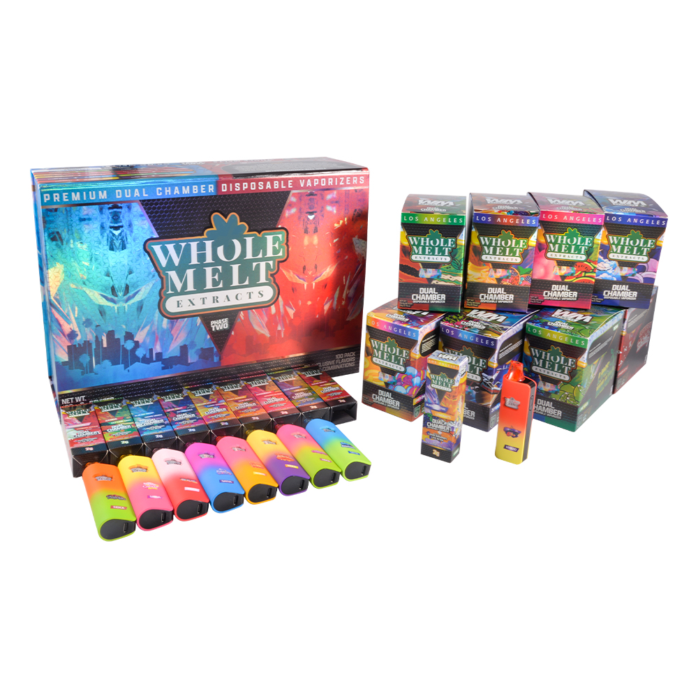 Whole Melt V7 1g+1g Dual Chamber LED Empty Vape Dispo