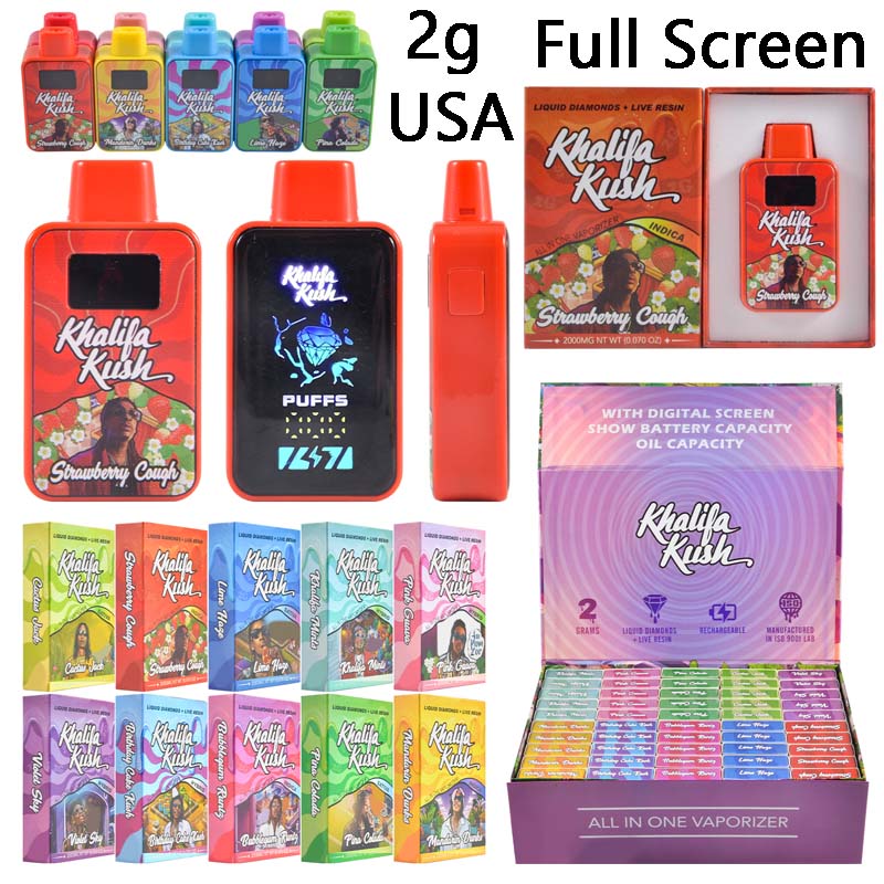 USA Khalifa Kush 2g With LED Screen Empty Disposable