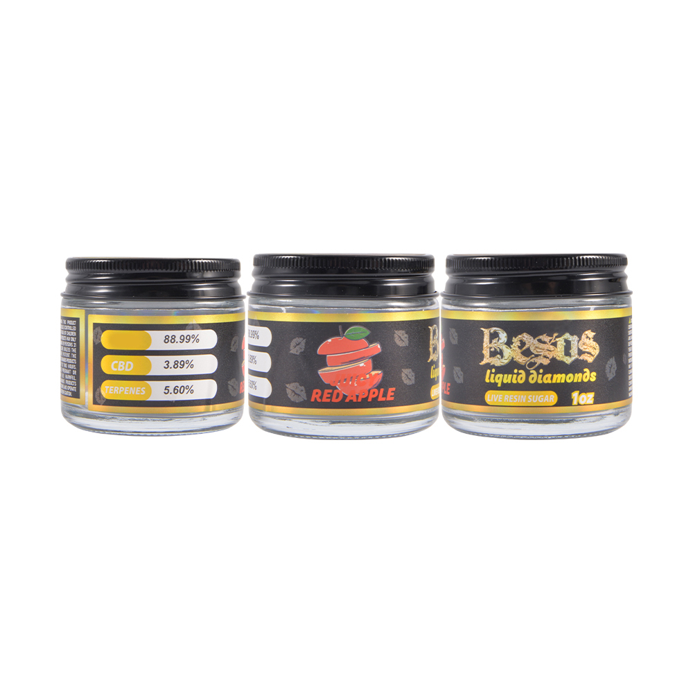 USA Besos Black Wax Jars Galss Jars