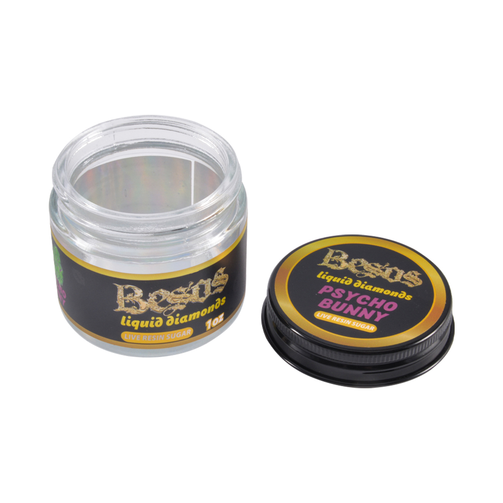 USA Besos Black Wax Jars Galss Jars