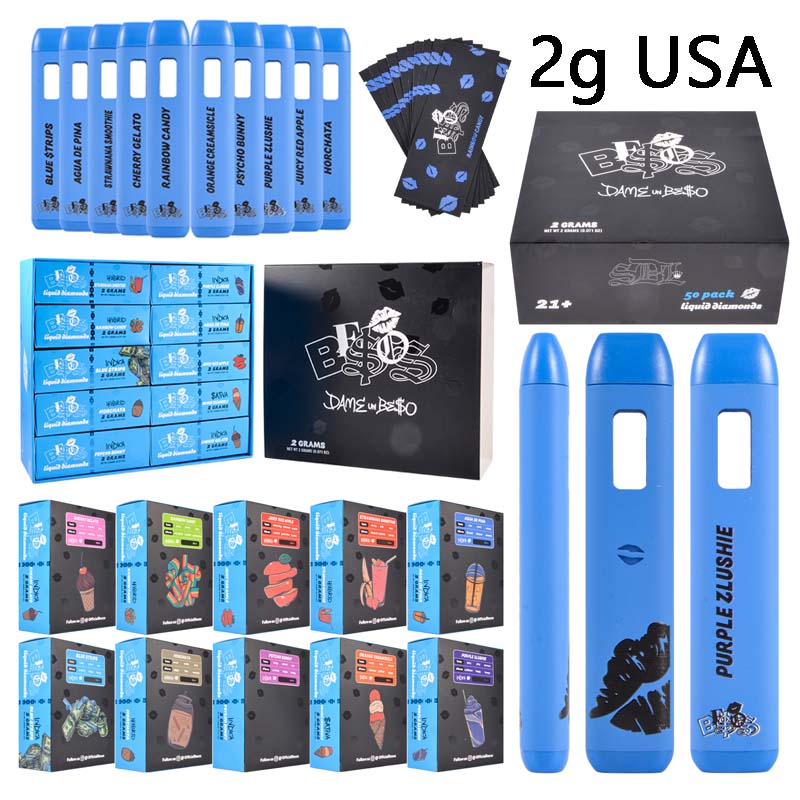 USA Stock Wholesale Besos Blue Strips 2g Vape Dispo 