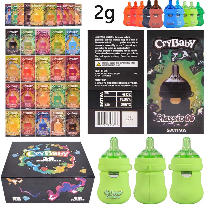 USA Crybaby 2g Baby Bottle Empty Disposable Vape