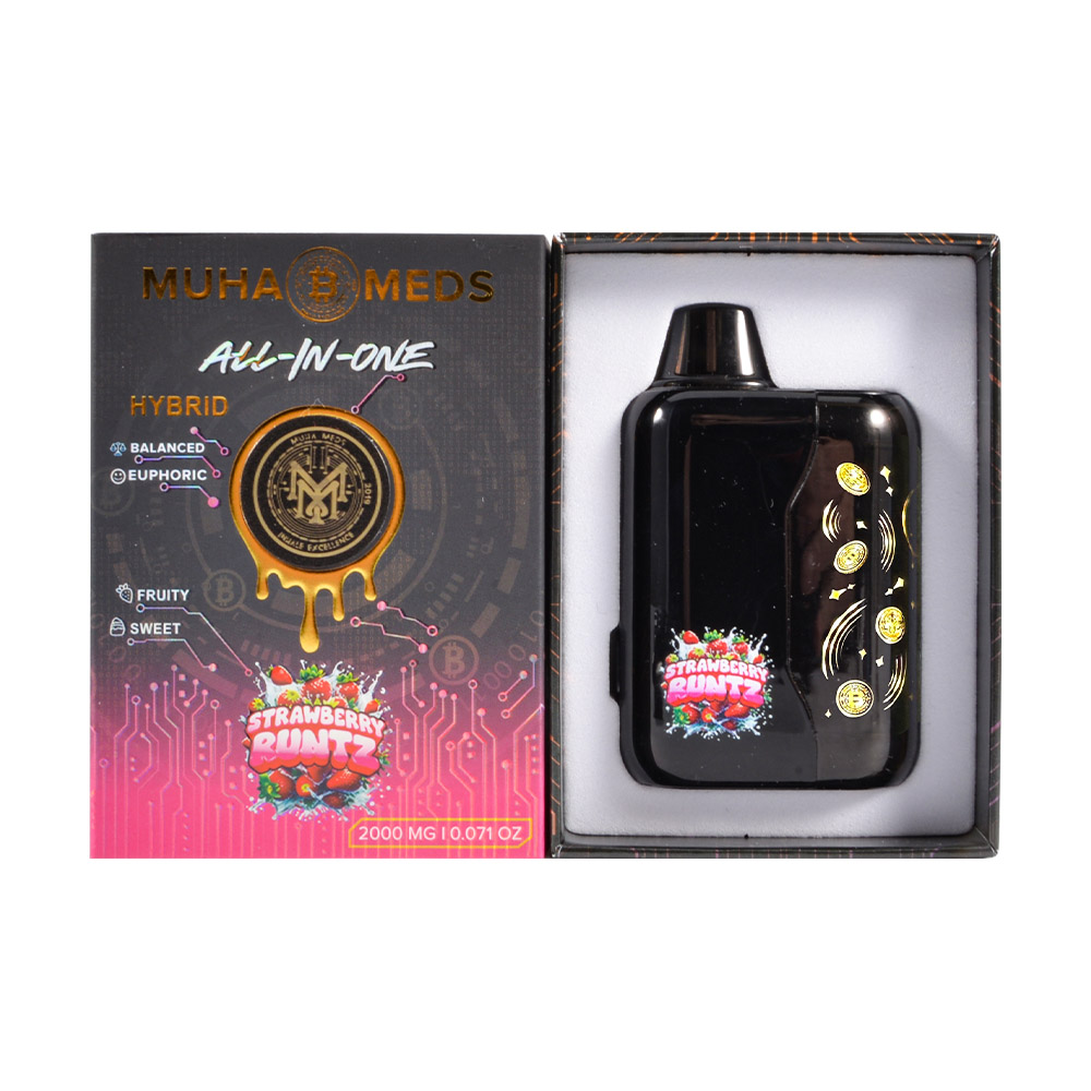 Muha Meds & BTC 2g Empty Disposable Vape With Large Screen