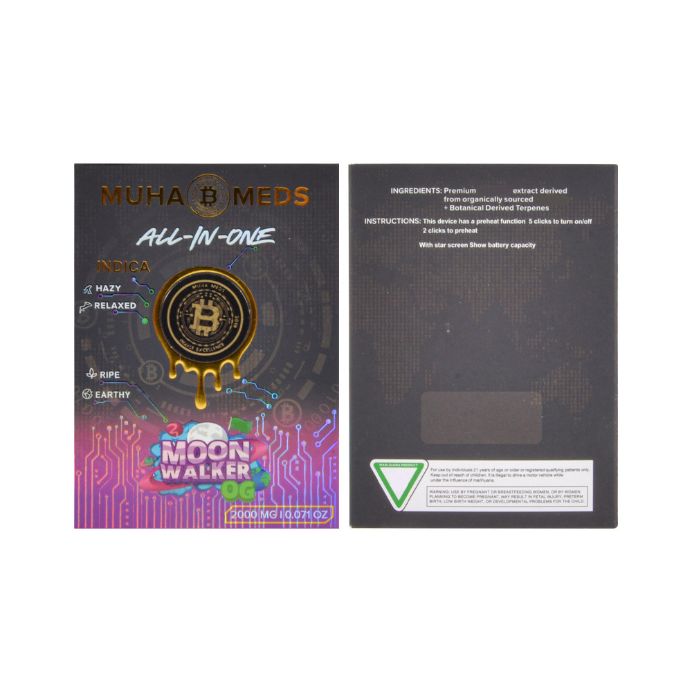 Muha Meds & BTC 2g Empty Disposable Vape With Large Screen