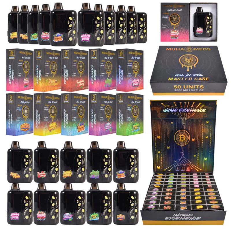 New LED Muha Meds & BTC 2ml Vape Dispo in USA