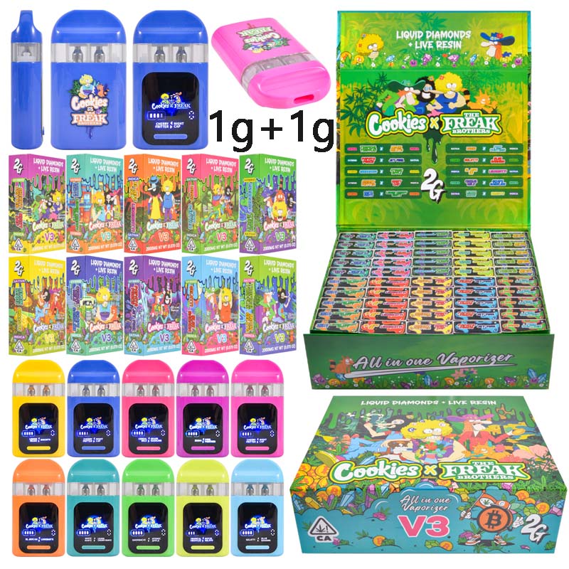 USA Cookies x Freak Brothers V3 2g Empty Disposable Vape Dual Chamber 
