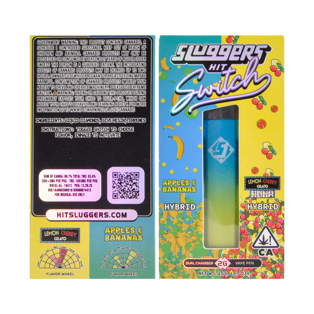 LED Sluggers 2g Dual Chamber Empty Vape Dispo