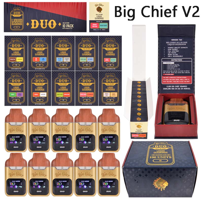 USA Big Chief V2 1g+1g Empty Disposable LED Screen