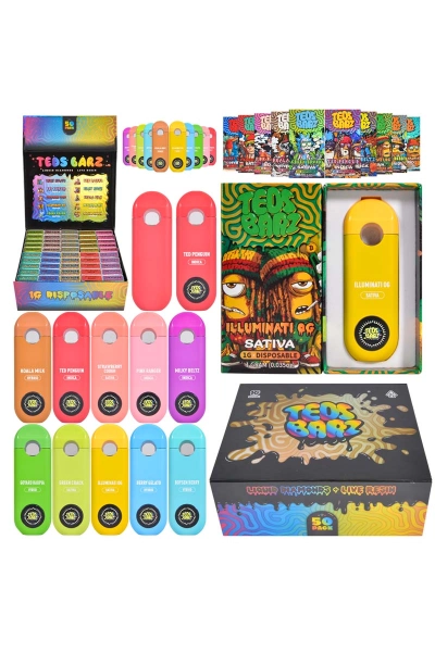 USA TEDS BARZ 2 Grams Empty Disposable Vape 10 Premium Flavors 01