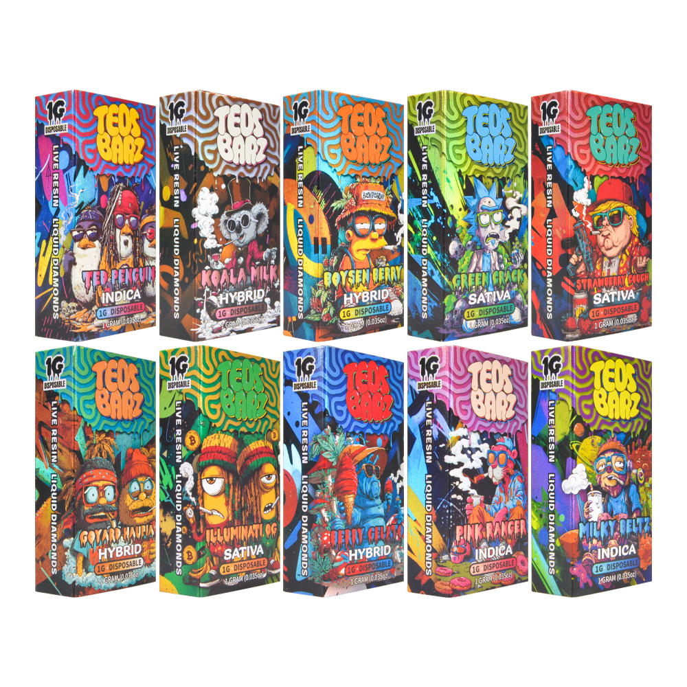 USA TEDS BARZ 2 Grams Empty Disposable Vape 10 Premium Flavors