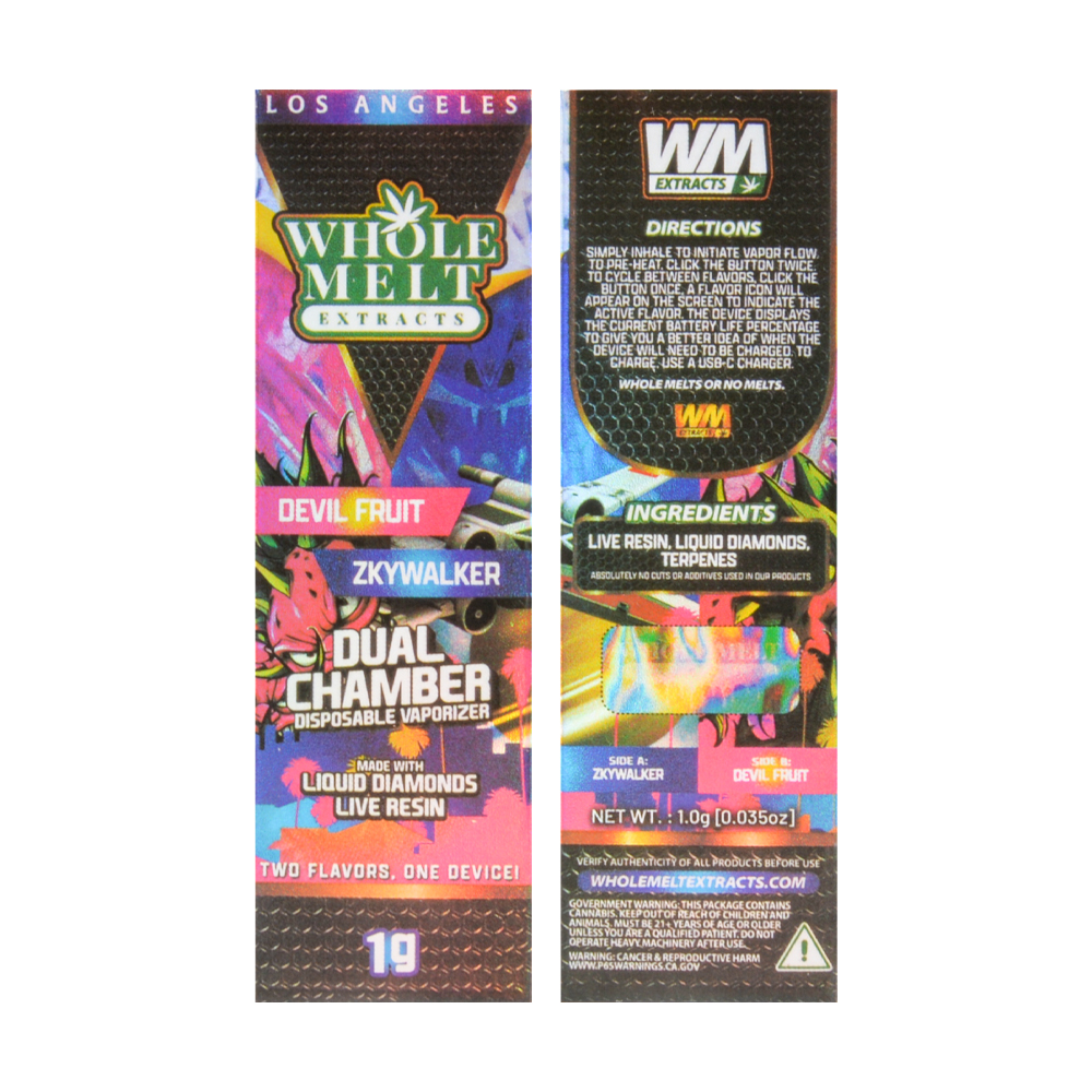 Europe Stock Whole Melt V7 1g Dual Chamber Empty Disposable Vape