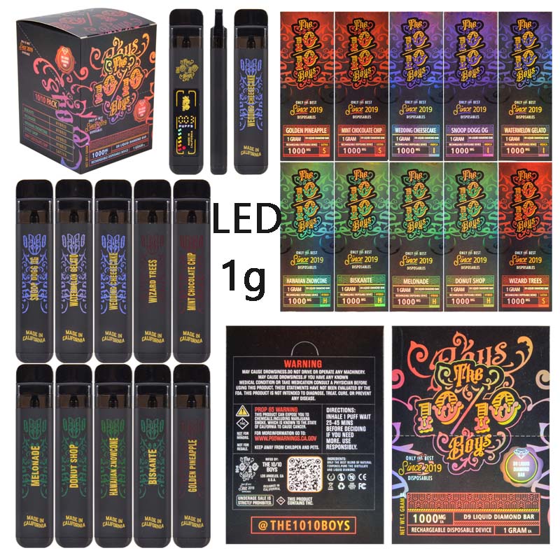 UK LED The 1010 Boys 1g Empty Disposable THC Vape