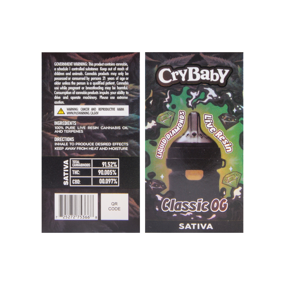 New Crybaby Bottle 2g Empty Disposable Vape With LED
