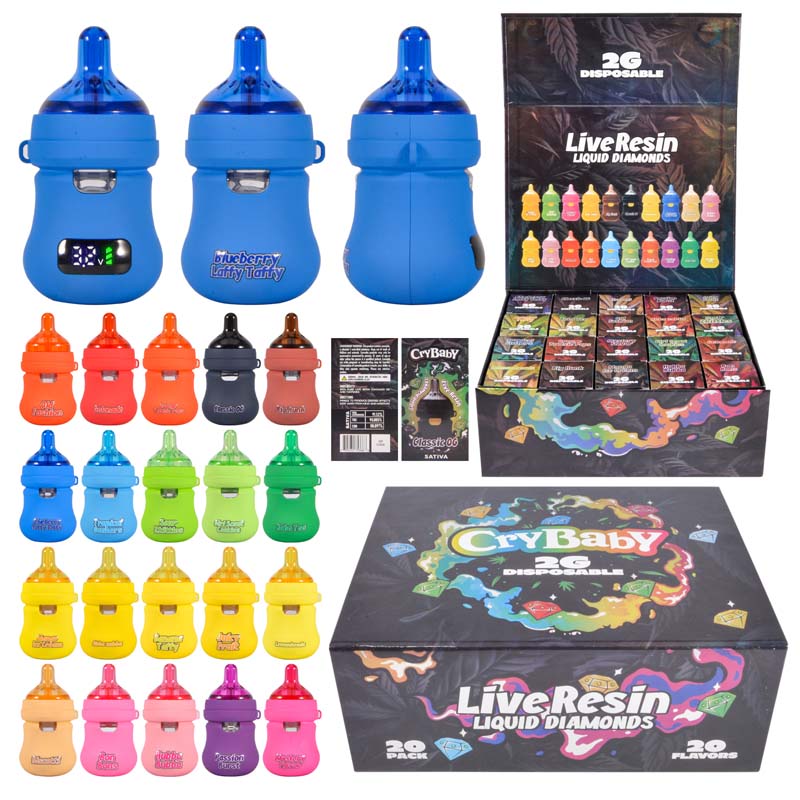 USA LED Crybaby Bottle Pen 2g Empty Disposable Vape